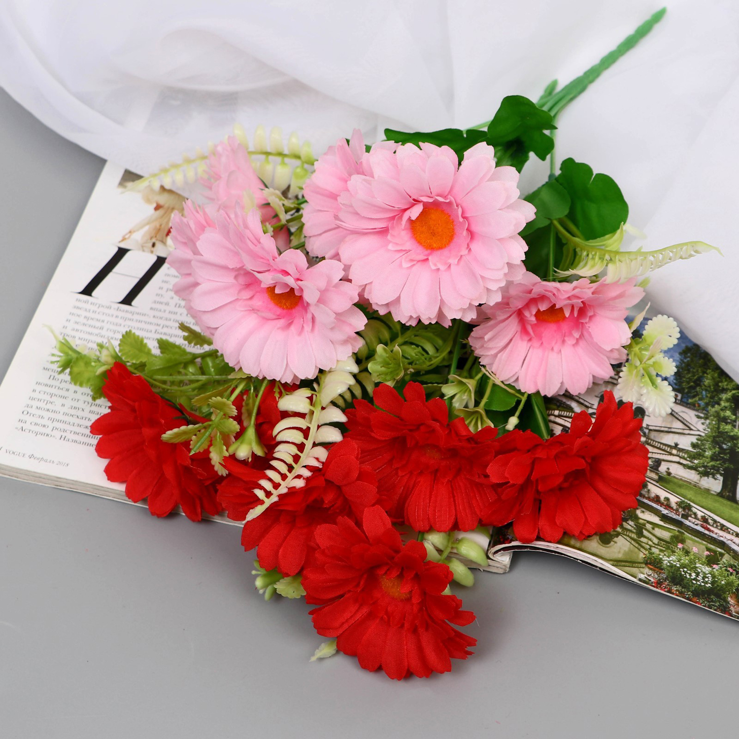 Букет "Ромашка пышная" 7х28 см, микс   9913361