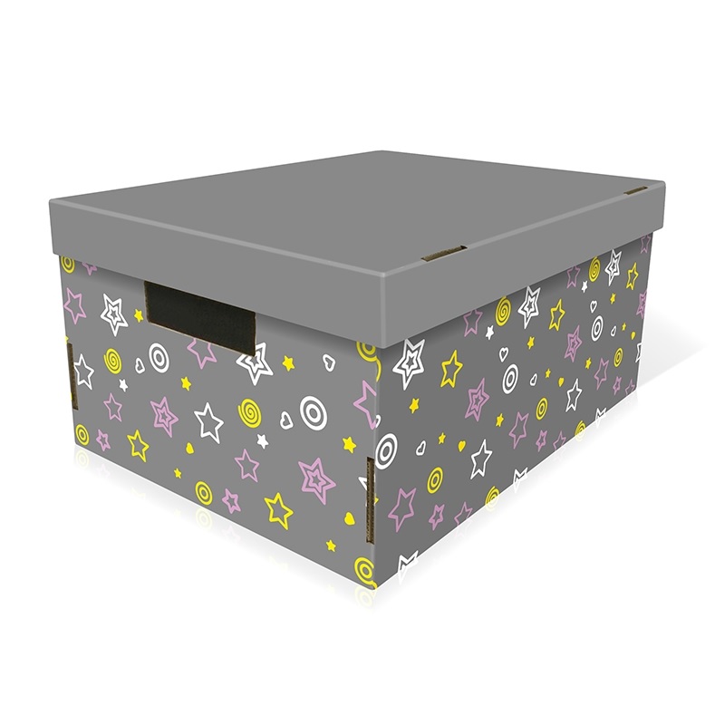 яяяКоробка д/хранения картон 370x280x180мм "Звездное небо" Д20104/№2 Звездн.небо *1/20