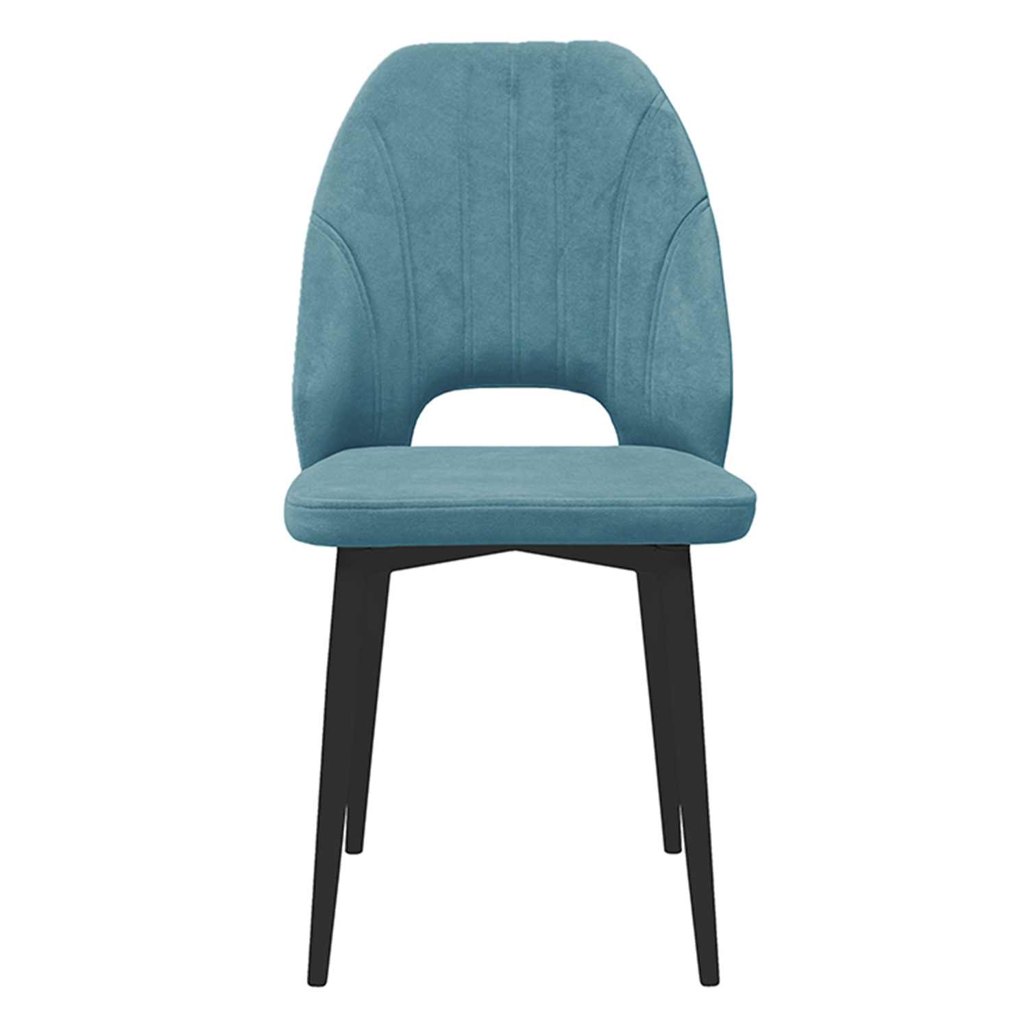 Стул Капри 456x530xh900 конус Т2 Исп.2 Велюр DREAM Mint бирюзовый+каркас Черный муар *1