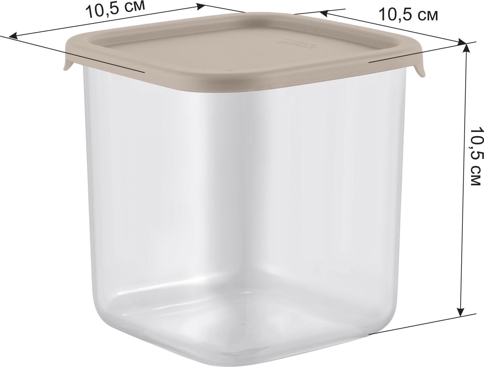 Банка для продуктов пластм. "Vanilla" 0,8л 105x105x105мм Латте SE168410005 "Sugar&Spice" *1/15 Банка для продуктов пластм. "Vanilla" 0,8л 105x105x105мм Латте SE168410005 "Sugar&Spice" *1/15