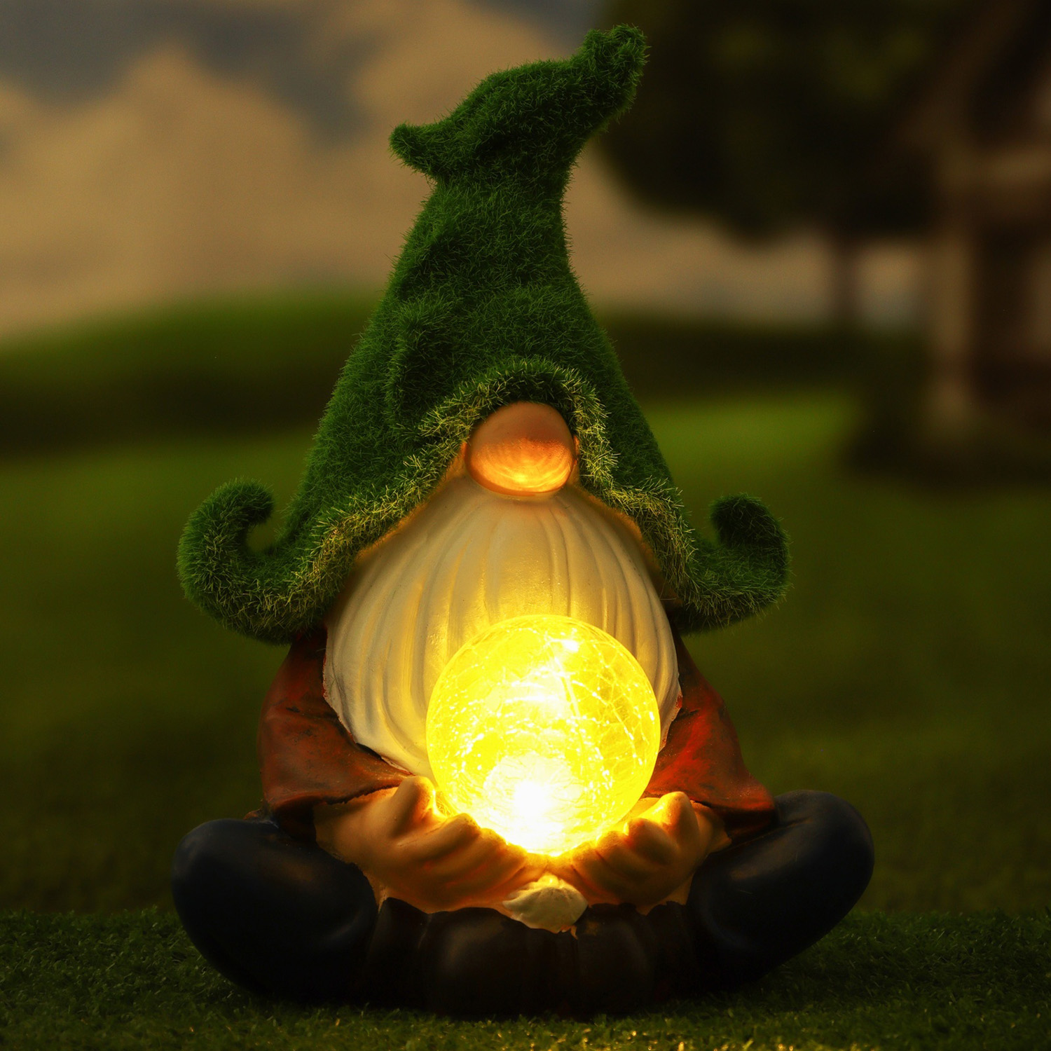 Садовый фонарь "Гном предсказатель" 16х13х27см 10122715