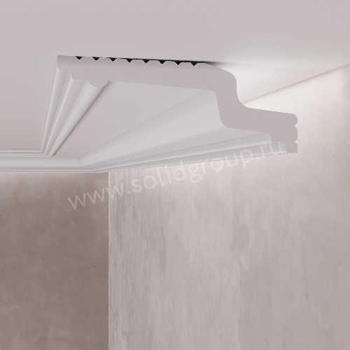 Плинтус потолочный С57/80 2м 75*28 (СОЛИД) *52