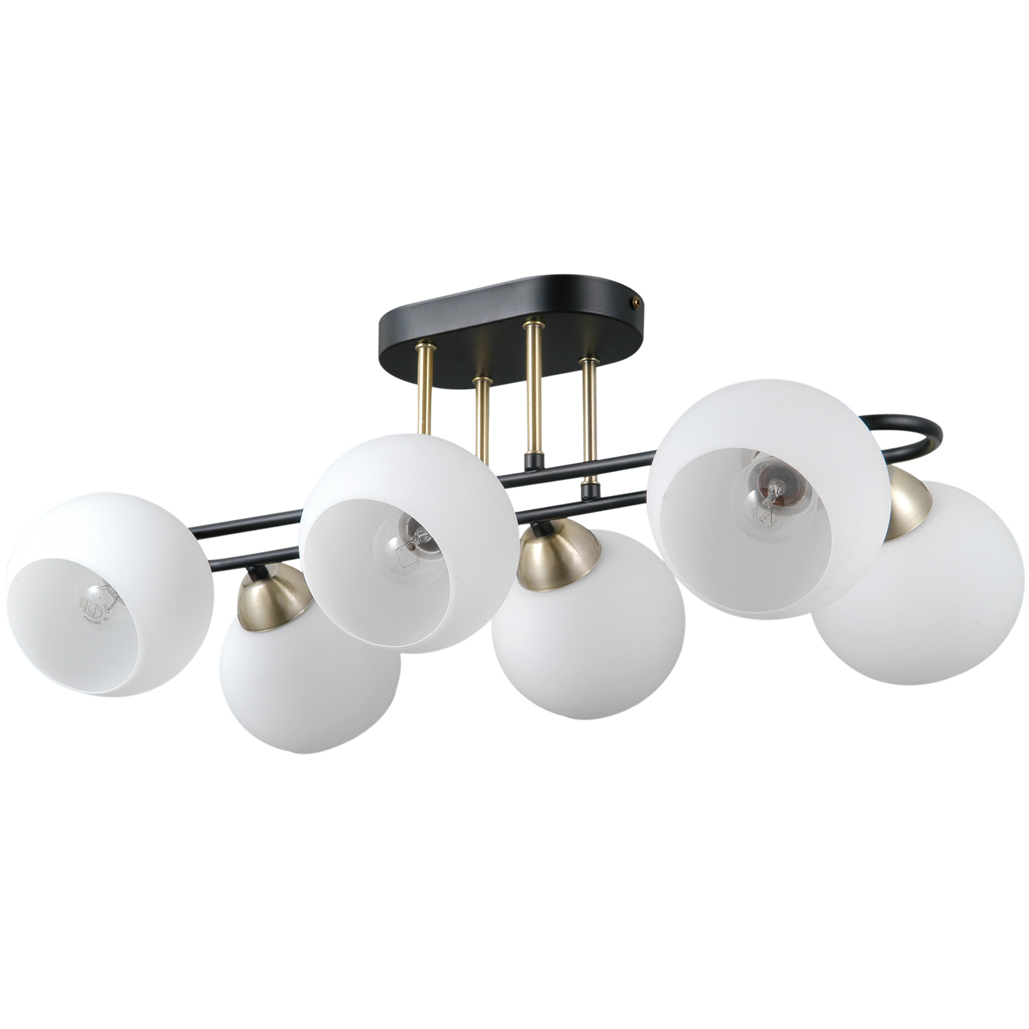 Люстра IL0790-6CSQ-25 BK AB TRENTO 40Вт Е27 S=36м2  *1