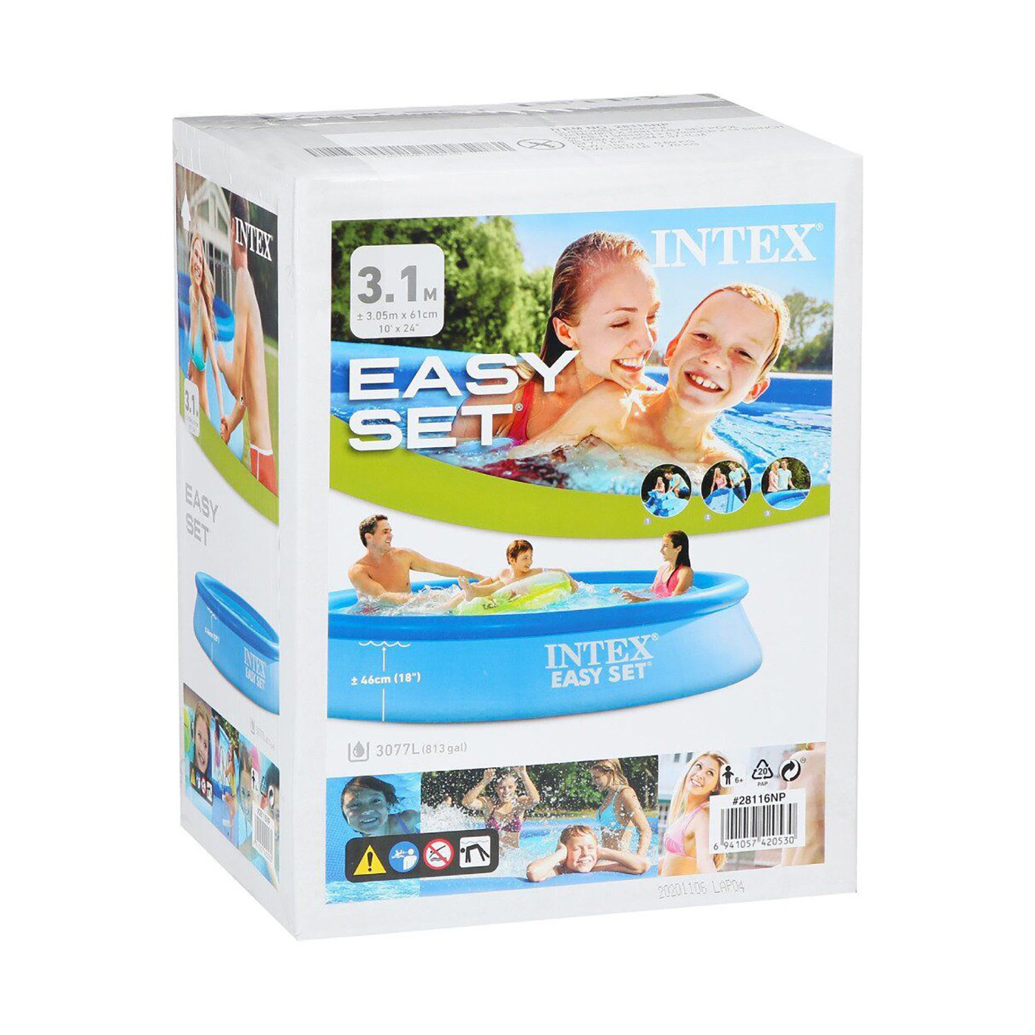 Бассейн надувной Easy Set 305 х 61 см, 3077 л, от 6 лет 28116NP   5383611