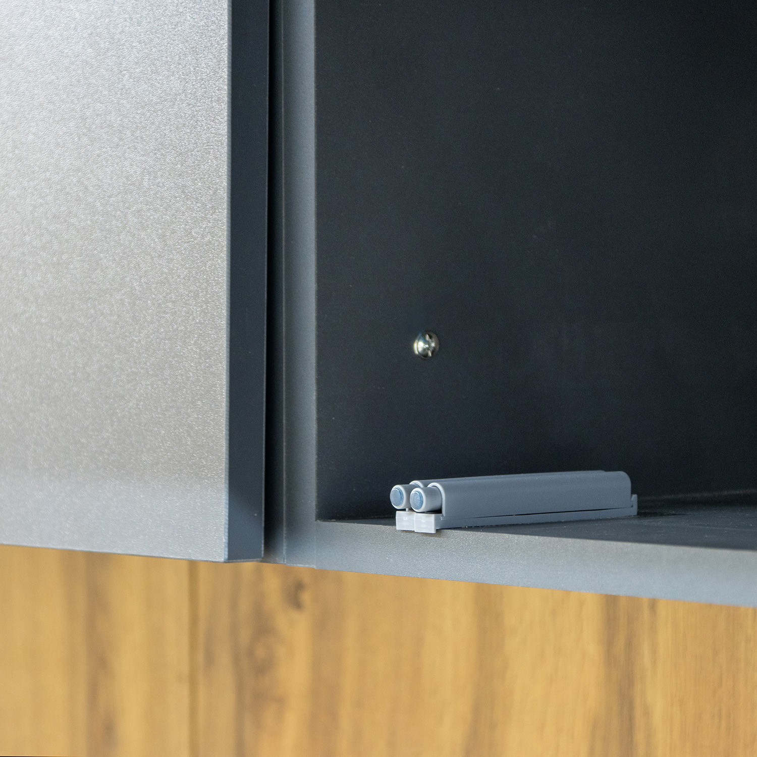 Шкаф навесной 600х300х550 мм BROZEX-WOOD Next, 3 ярус, графит / дуб вотан