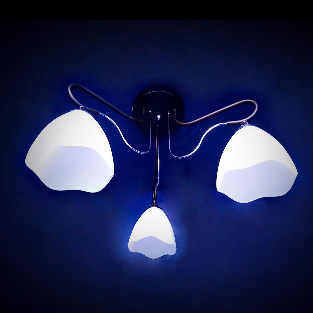 Люстра Verner Lighting А2618/3, 40 Вт, Е27, 3 лампы, черный/хром