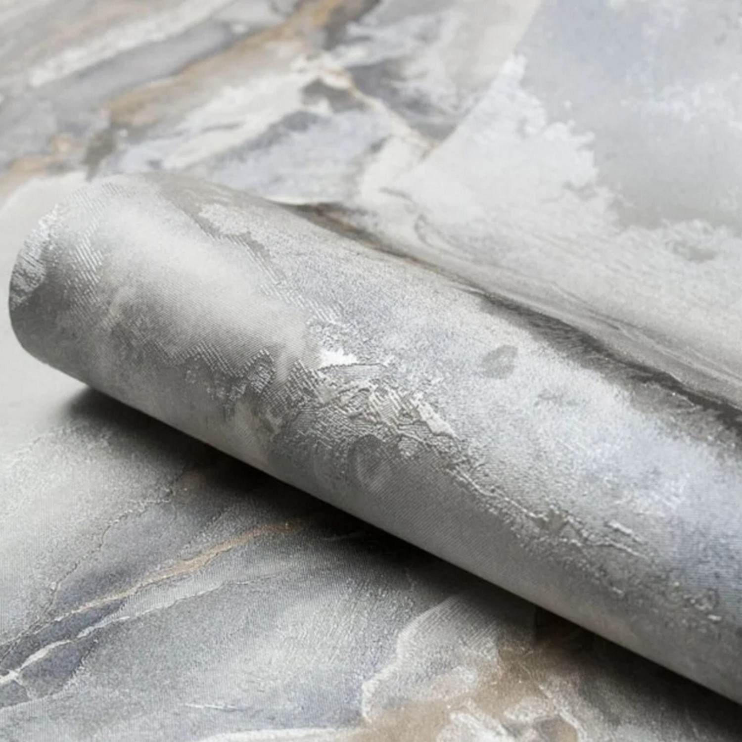 яяяОбои флиз "AS Палитра" Аспект Deluxe Обсидиан (сер.)  70633-41  1,06*10м *1/6