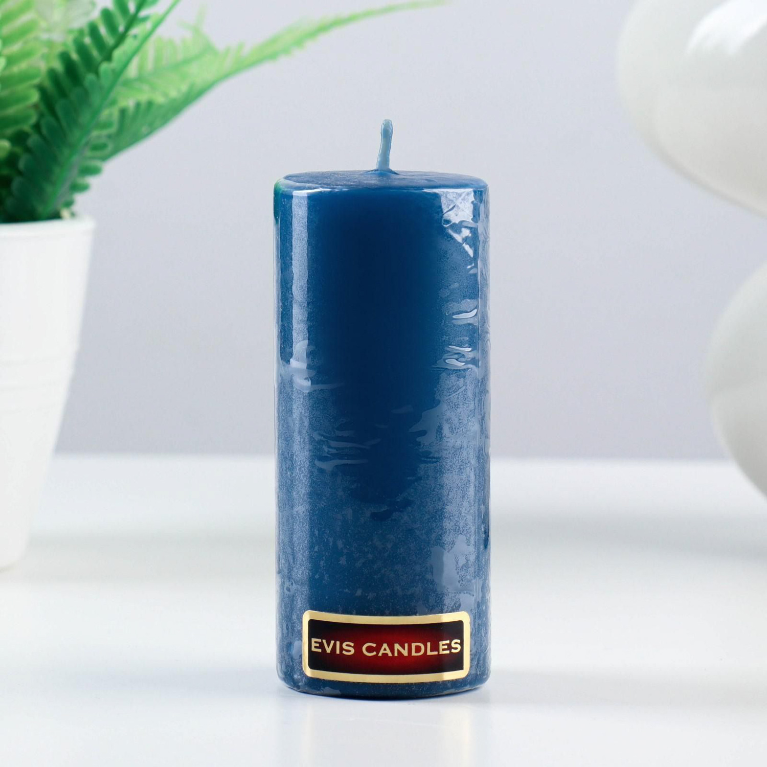 Свеча - цилиндр, 4×12, 15 ч, лазурь 4205493