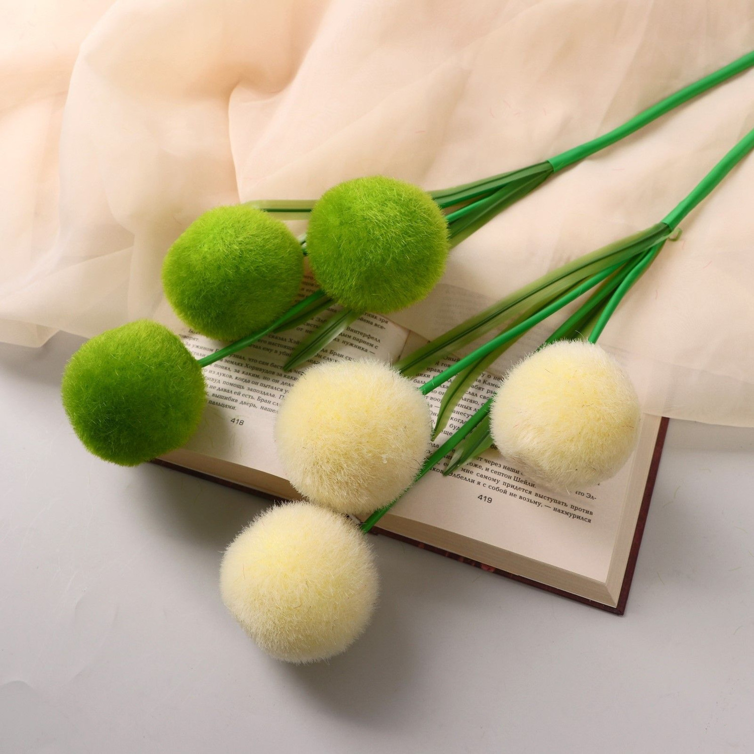 Цветок искусственный "Шар" d-6 см, микс 202816