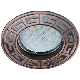 Светильник встраиваемый MR16 DL110A GU5.3 Ecola литой АнтикЧерненаяМедь 24x86 FR1602EFF*10/100