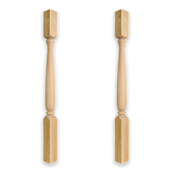 Заходный столб 8х8х110 см Арелан, точеный, тип 2, сосна, сорт экстра