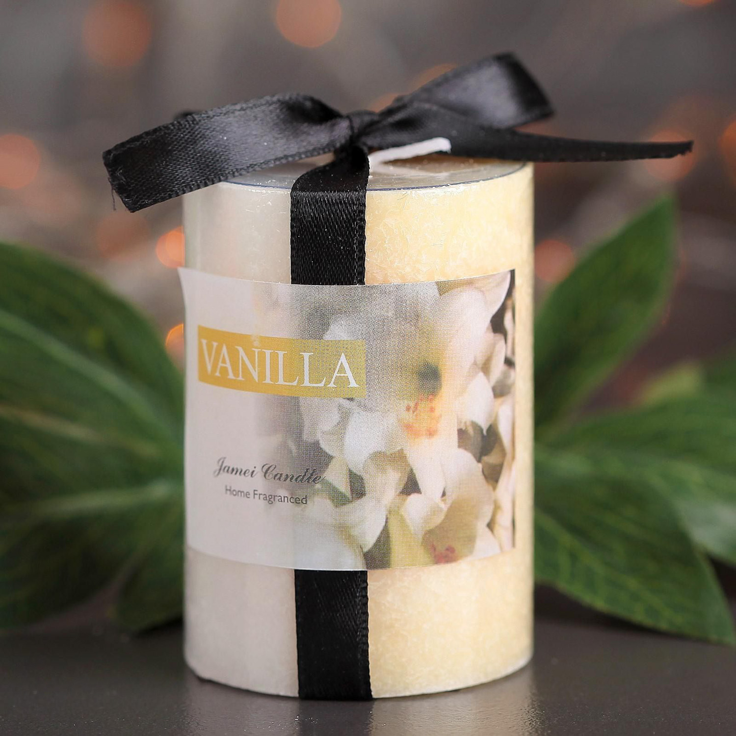 Свеча цилиндр 5х7,5см, "Кристаллический узор", ваниль   3680553