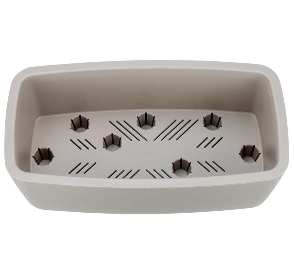 Кашпо пластм. "Флориан" 4,2л 390х200мм h245мм со вставкой Капучино М3272 ("М-П")*1/6 Кашпо пластм. "Флориан" 4,2л 390х200мм h245мм со вставкой Капучино М3272 ("М-П")*1/6