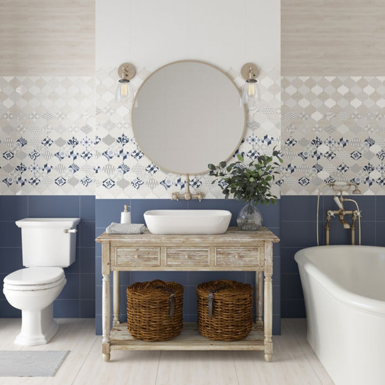 Плитка 40х20 см настенная 1.58 м² Lasselsberger Ceramics Мореска, бежевый