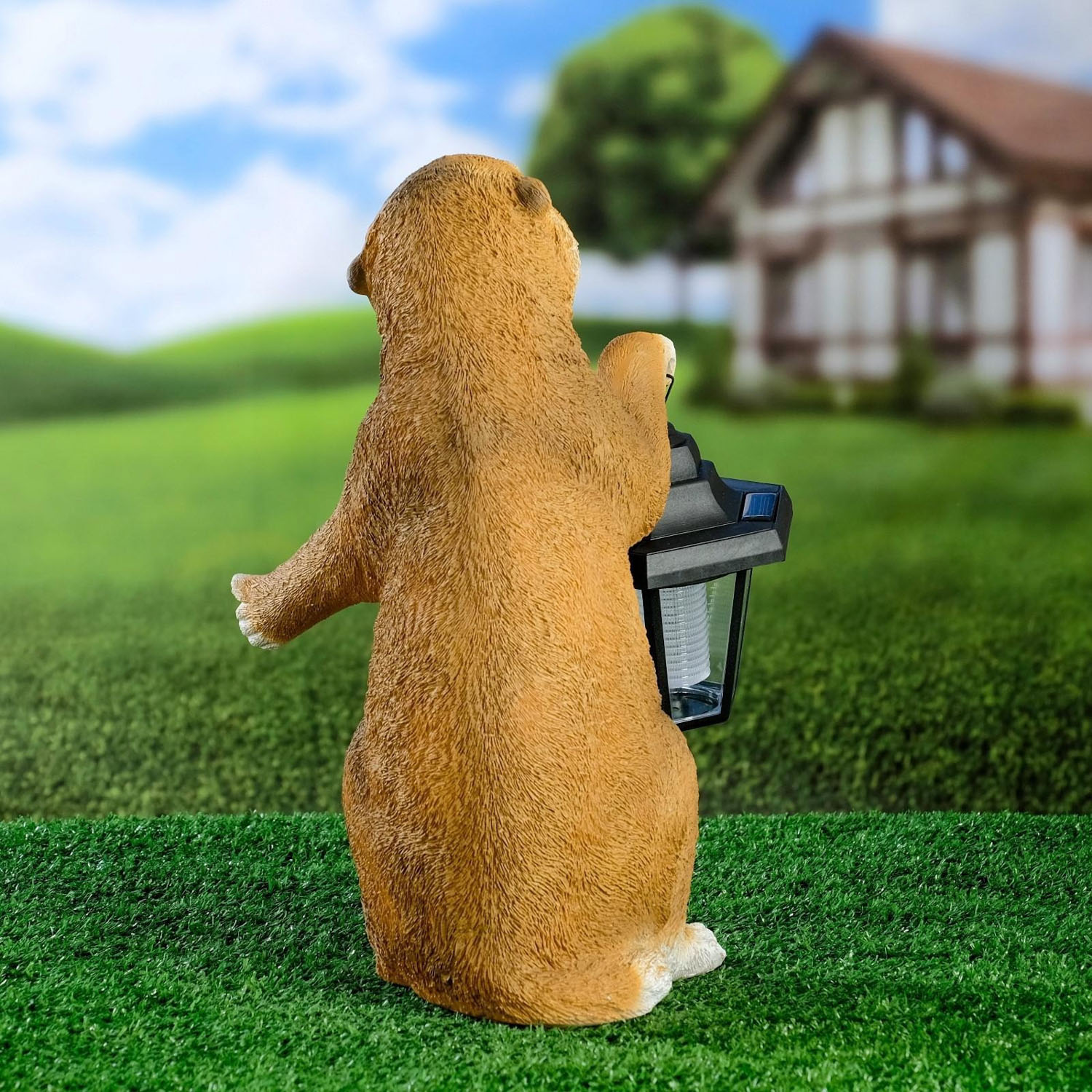 Садовый фонарь "Суслик с фонариком" 15х15х36см  4160847