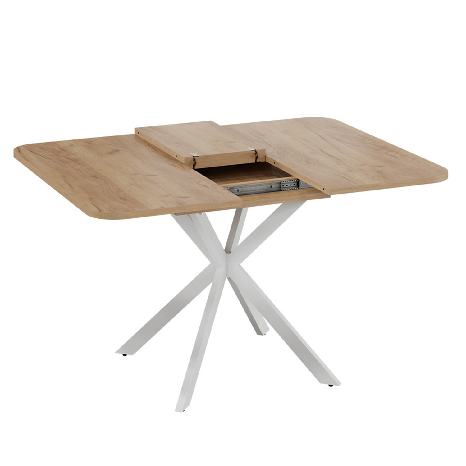 Стол обеденный прямоугольный раздв.Лиссабон Тип1 1000(+315)мм*1001*750мм Дуб Крафт золотой*1