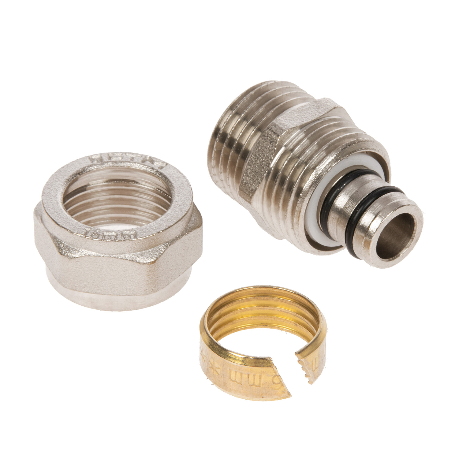 Муфта переходная 16х1/2"(Ø15) цанга/папа CTM CCM01612 *10/200