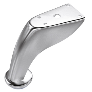 Опора мебельная 90мм гнутая хром Соллер *1/100