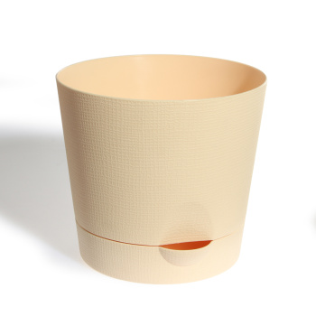 Кашпо пластм. "Le Parterre" 2,8л d верха 190мм h170мм с поддоном Бежевый 204-4 (Tek.A.Tek)*1/20