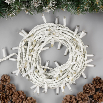 Гирлянда «Нить» Luazon Lighting, 10 м, мерцание, теплый белый, 100 LED, IP65, 220 В