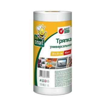 Тряпка универсальная BEE SMART в рулоне 20*25см 40шт 410024 *15