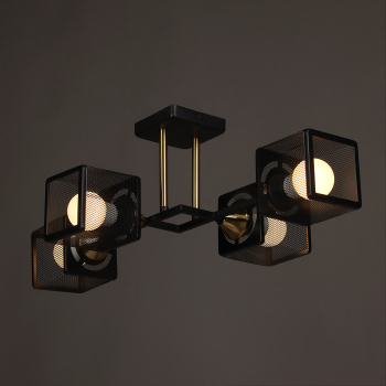 Люстра N6400/4 BK+COP 4*40W E27 220V (l-555; w-345; h-195) VERNER LIGHTING *1 Люстра N6400/4 BK+COP 4*40W E27 220V (l-555; w-345; h-195) VERNER LIGHTING *1