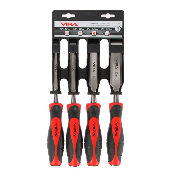 Набор стамесок VIRA плоских 4 шт., 6, 12, 19, 25 мм