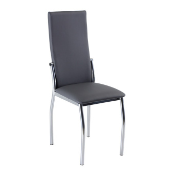 Стул В-610 400x380xh930 Серый 3022 экотекс+каркас хром*4
