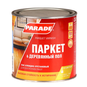 Лак алкидно-уретановый PARADE L-10, 0.75 л, паркетный, матовый Лак алкидно-уретановый PARADE L-10, 0.75 л, паркетный, матовый