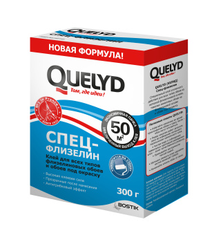 Клей для обоев флизелиновый 300г "Спец флизелин" Quelyd  50м2  * 1/24