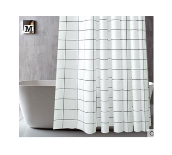 Штора для ванной "Aquadomer" п/эстер 180*180см "Клетка белая" с кольцами XT-062 *1/25