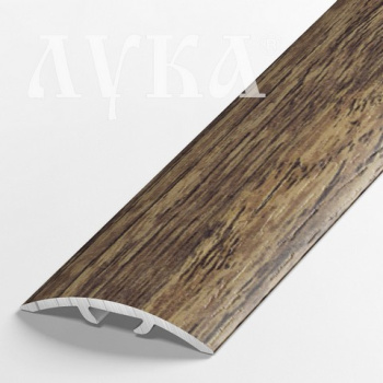 Порог-стык одноуровневый 30х1350 мм Лука ЛС 04-2, скрытый крепеж, дуб селект