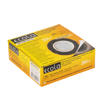 Светильник встраиваемый GX53 H4 LD5313 Ecola Glass Стек Круг с подс.черн хром SP53RCECH *10/30