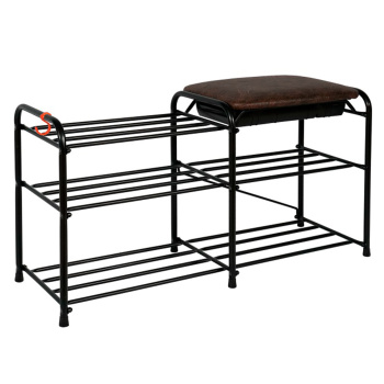 Подставка для обуви металл.3-х ярусная "80" 884х298х480мм с Мягк.сид.+Ящик Медн.ПДОсСя339М("ЗМИ") *1