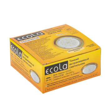 Светильник встраиваемый GX53 H4 Ecola без рефлектора Шлифованное золото SG53H4ECB *10/50