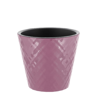 Кашпо пластм. "Manhattan"  3,3л d верха 190мм h177мм со вставкой Морозная слива IG670210053 *1/9