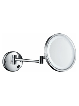 Зеркало увеличительное Р766 настенное с подсветкой 215*215мм *1/2