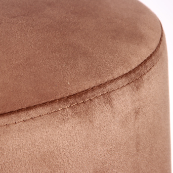 Пуф FORPOST, 40х42х40 см, круглый, микровелюр конфетти корица, коричневый