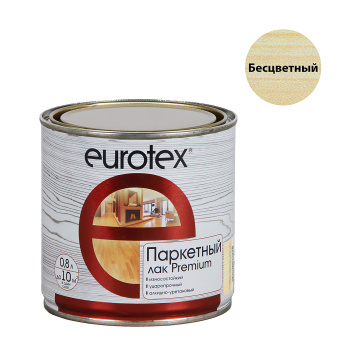 Лак алкидно-уретановый Eurotex Premium, 0.8 л, паркетный, полуматовый Лак алкидно-уретановый Eurotex Premium, 0.8 л, паркетный, полуматовый