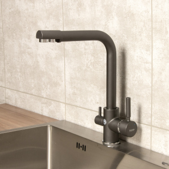 Смеситель для кухни Potato P4498-19, высокий излив, с выходом для питьевой воды