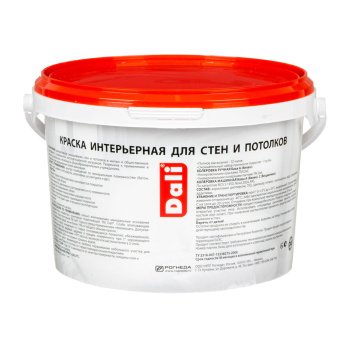 Краска акриловая 2.5 л для стен и потолков DALI, белая база А, глубокоматовая