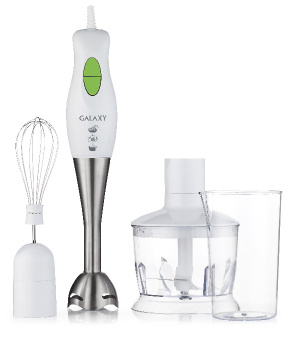 Блендер погружной 300Вт 3в1 GALAXY GL2122 насадки нерж., измельч., венчик, стакан *1/12