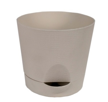 Кашпо пластм. "Le Parterre" 2,8л d верха 190мм h170мм с поддоном Кремовый 204-6 (Tek.A.Tek)*1/20