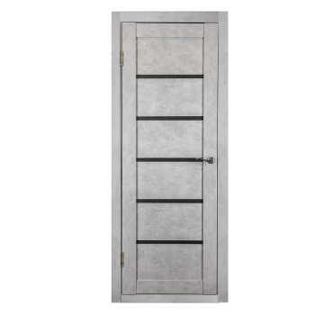 Дверное полотно остекленное BROZEX-WOOD Comfort-2, 2000х700х36 мм, серый бетон 3D