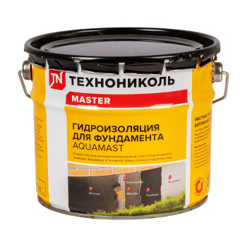 Мастика битумная 3 кг ТехноНиколь АquaMast, гидроизоляционная