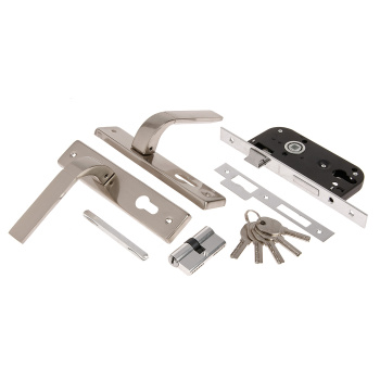 Замок врезной 70мм никель матовый N107 Нора-М *1/20