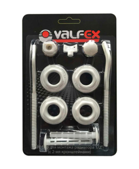 Набор для монтажа радиаторов VALFEX, 3/4", с 2 кронштейнами Набор для монтажа радиаторов VALFEX, 3/4", с 2 кронштейнами
