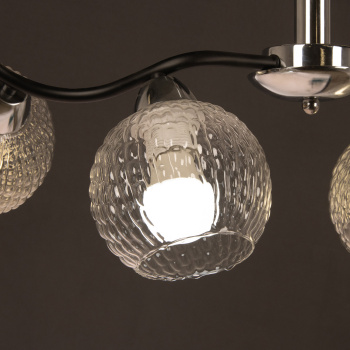 Люстра 07624-0.3-04 CR+BK Е27 60Вт S=24м2    *1/4