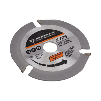 Диск пильный 125*22,00*3,4мм 3 зубьев по дереву  (551125) RUNNER *1/100