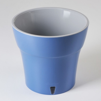 Кашпо пластм. "ДАЛИ" 3,5л дымчатый синий/серый ДАЛ 3,5 ДСИ-С ("Santino") *1/24